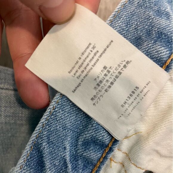 Simon Miller Jean Wide Leg Crop Unfinished Hem Light Wash Blue Denim Size 25 - Picture 10 of 13